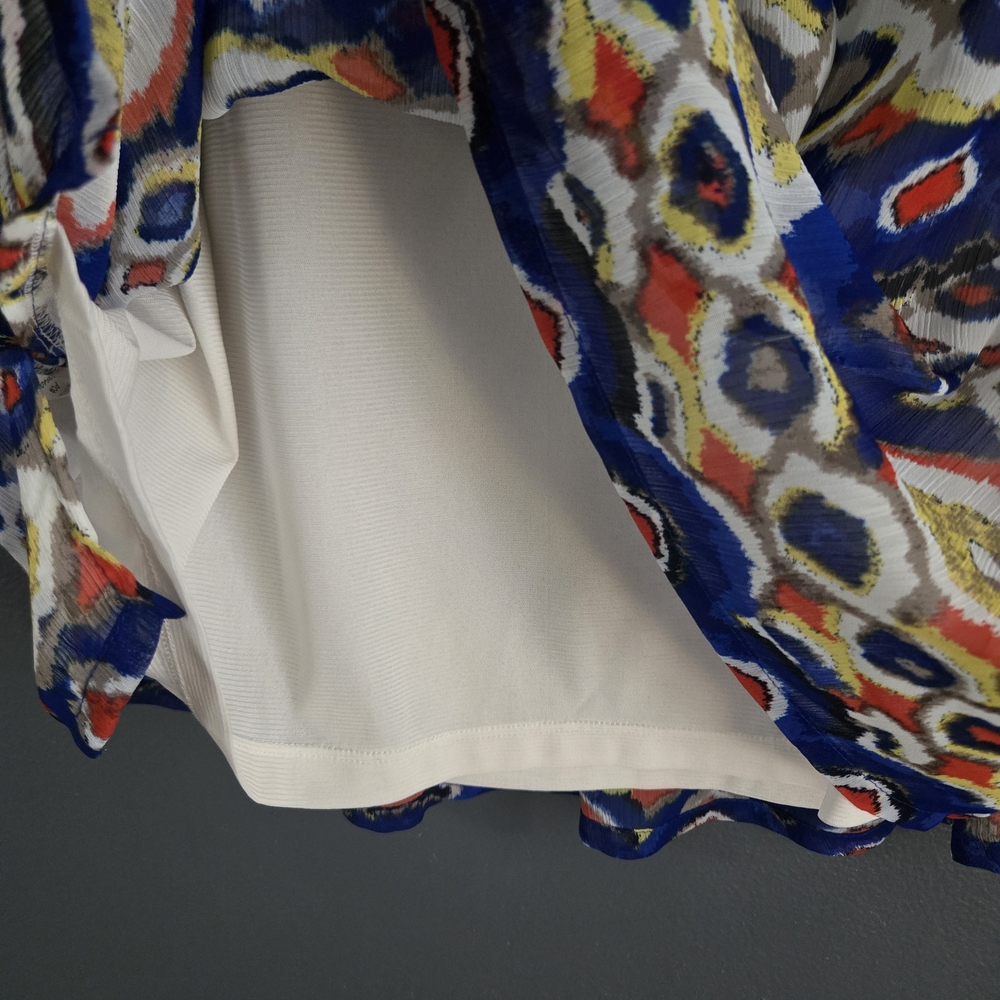 Multiples Blue and Gold Geometric Blouse 2X - Picture 5 of 5